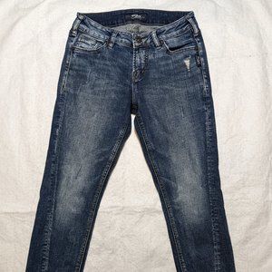 Silver Aiko Ankle Skinny Jeans